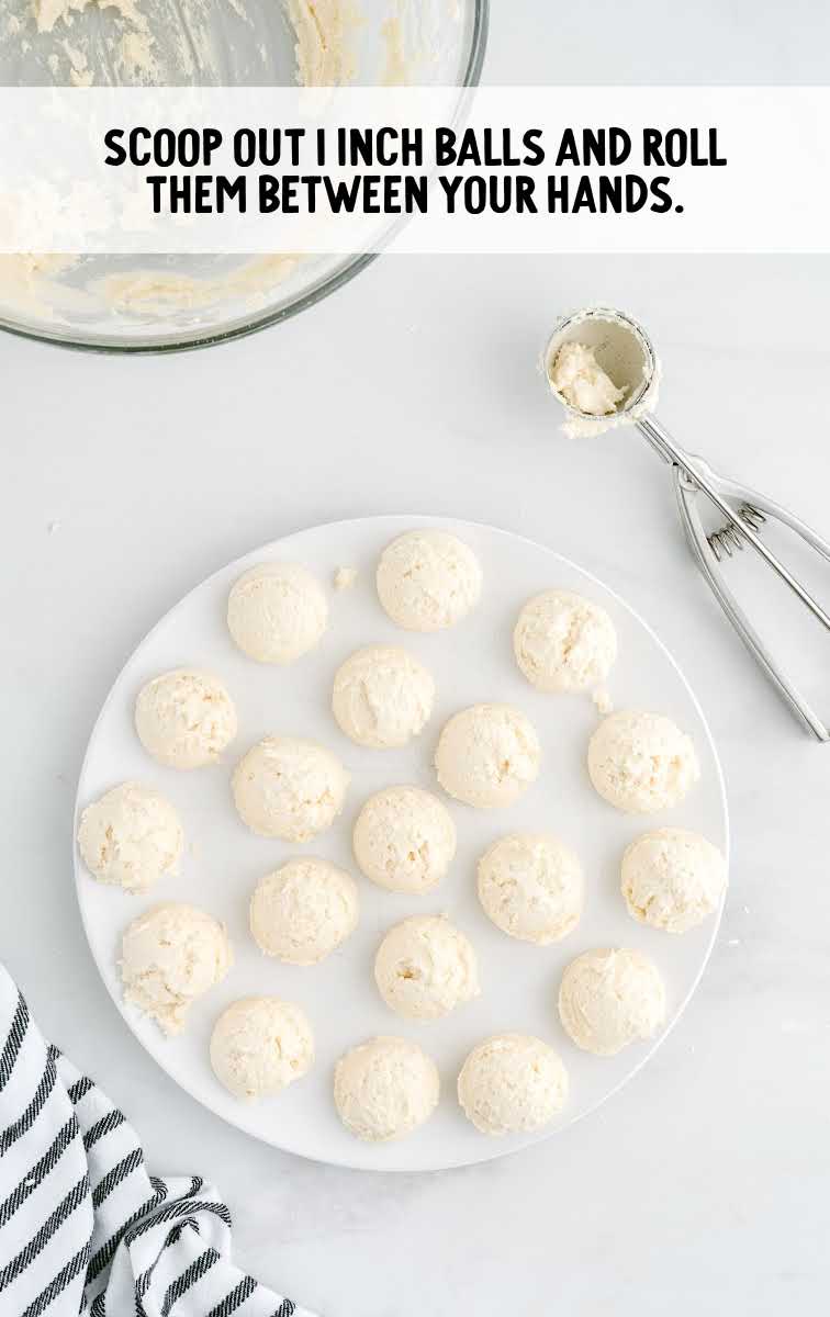 dough balls placed onto a plate