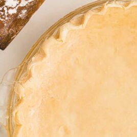 close up shot of a Pie Crust in a dish