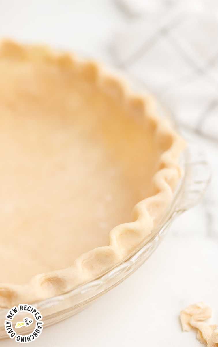 close up shot of a Pie Crust in a dish
