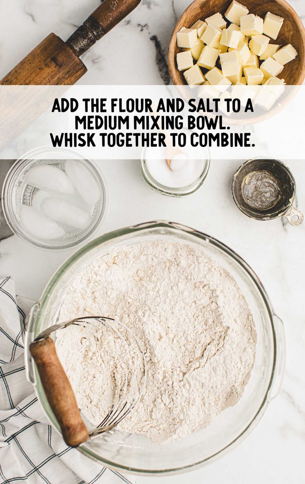 flour and salt mixture in a bowl
