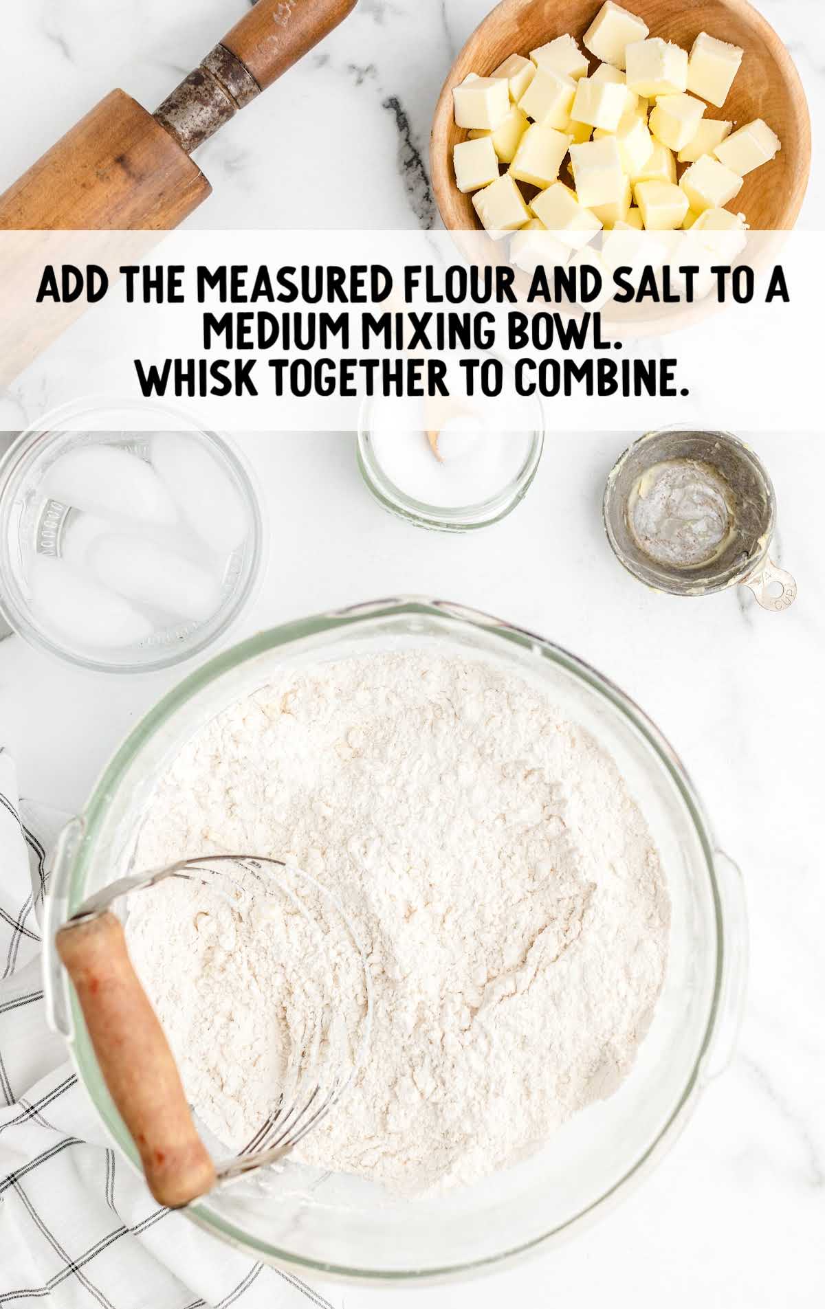 flour and salt mixture in a bowl