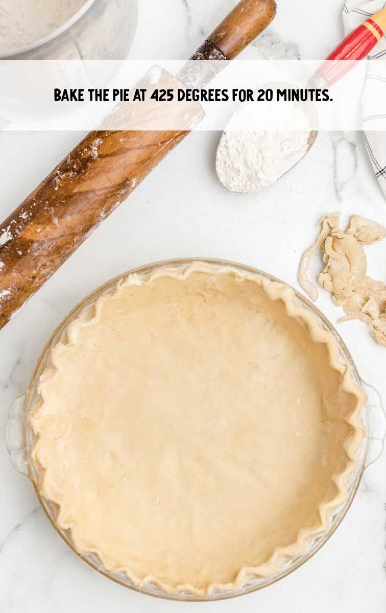 Pie Crust process shot pie dough baked