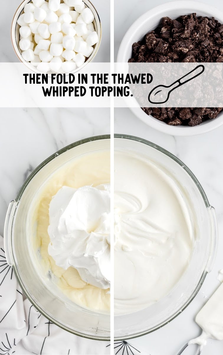 whipped topping folded 