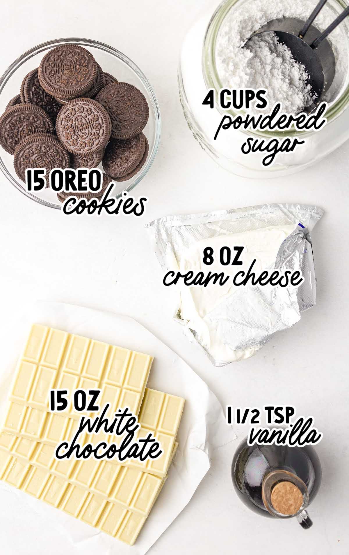 oreo fudge raw ingredients that are labeled