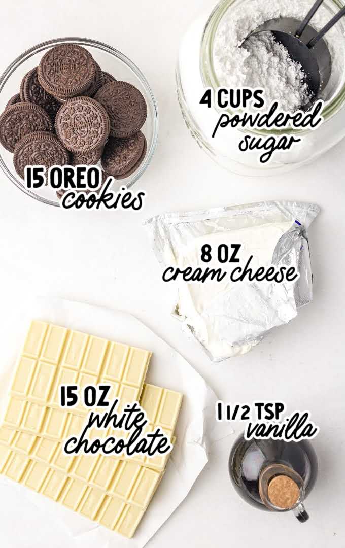 oreo fudge raw ingredients that are labeled