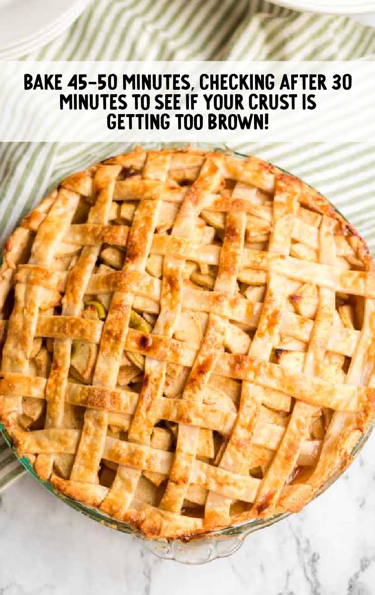 Apple Pie Recipe process shot after apple pie is baked