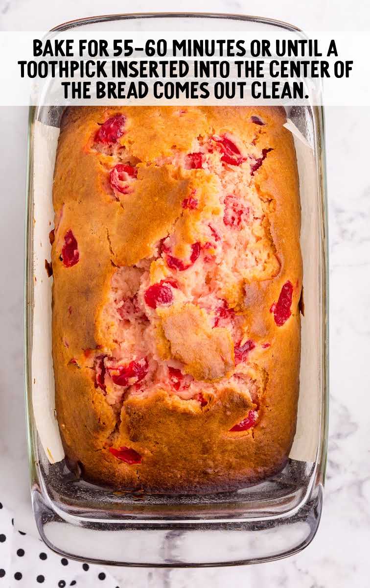 Cherry Bread process shot after bread is baked