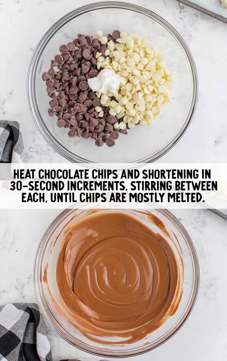 chocolate heated in a bowl
