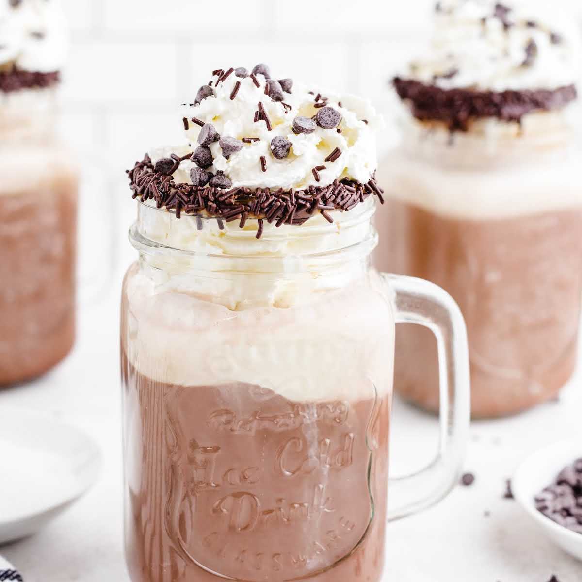 close up shot of dirty snowmen in a glass jar