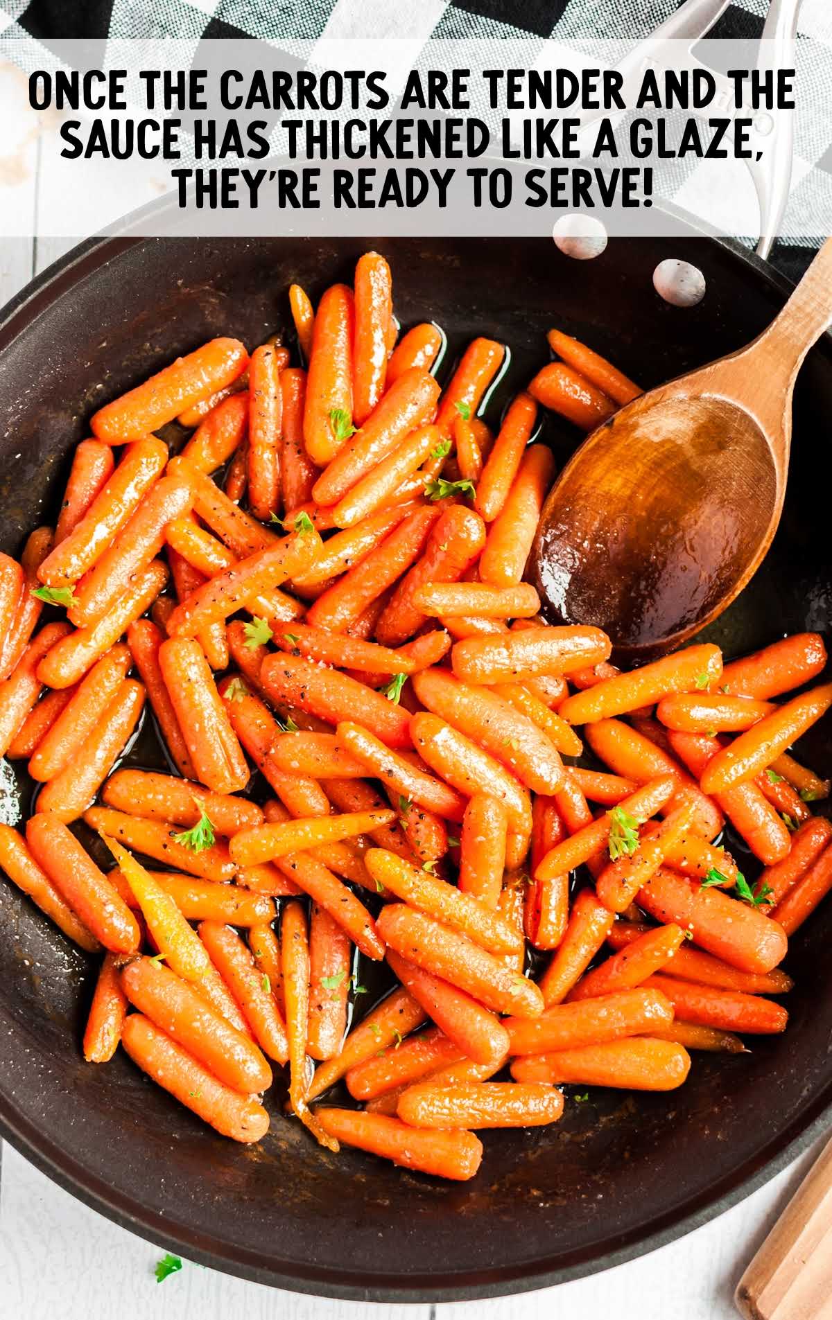 carrots cooked until they start to glaze