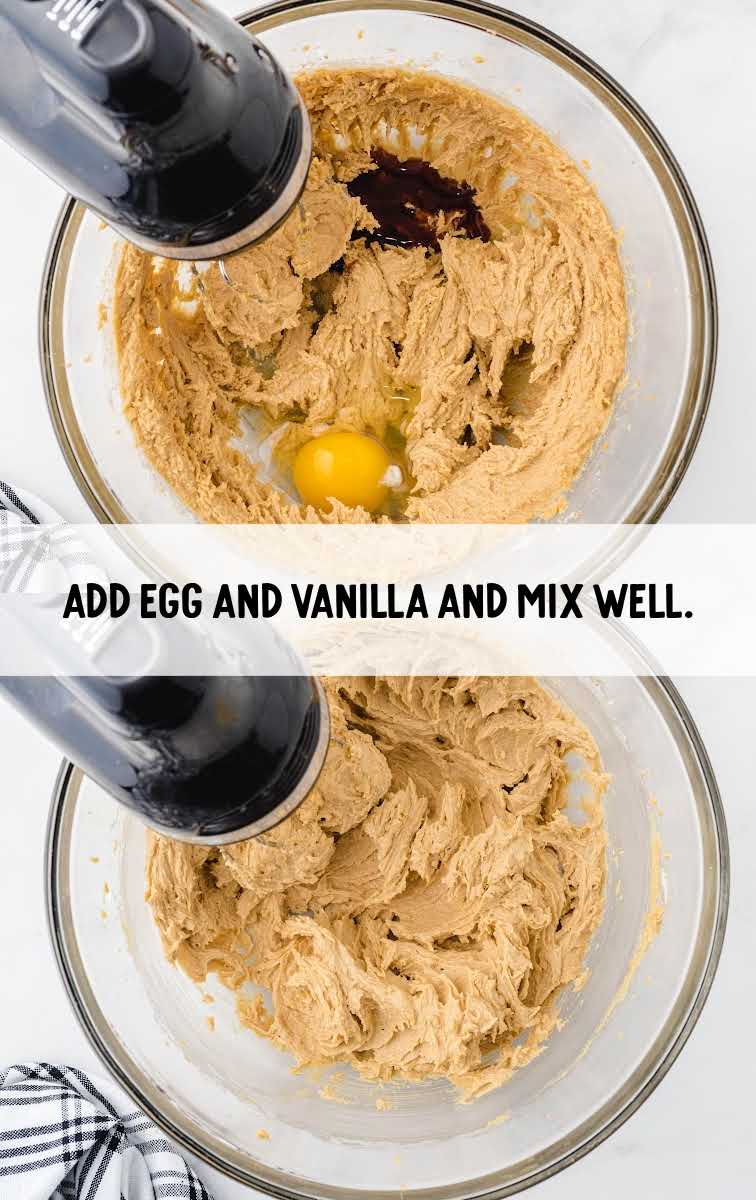 egg and vanilla mixed well