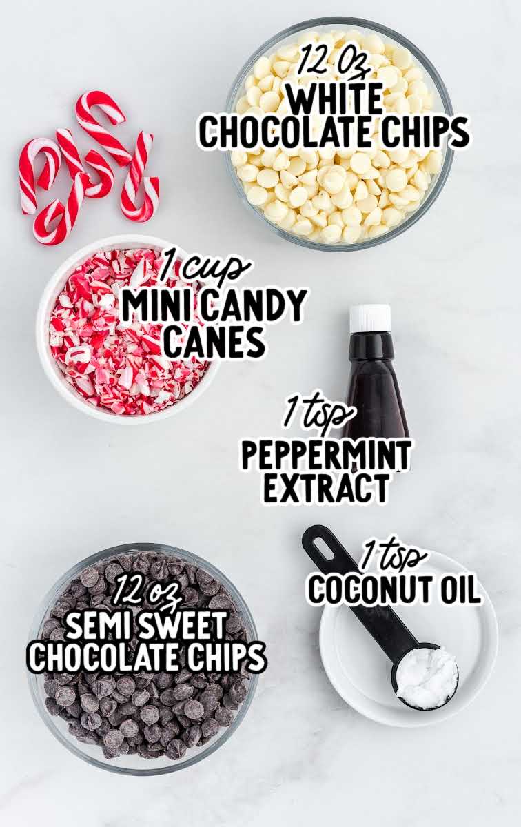 Peppermint Bark raw ingredients that are labeled