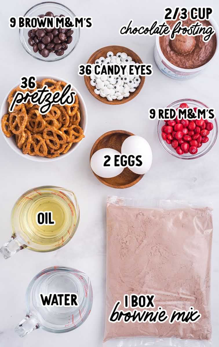 Reindeer Brownies raw ingredients that are labeled