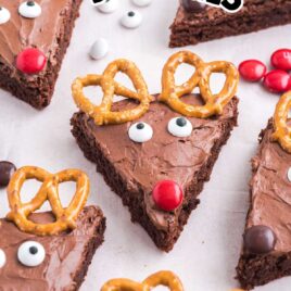 close up shot of a bunch of Reindeer Brownies