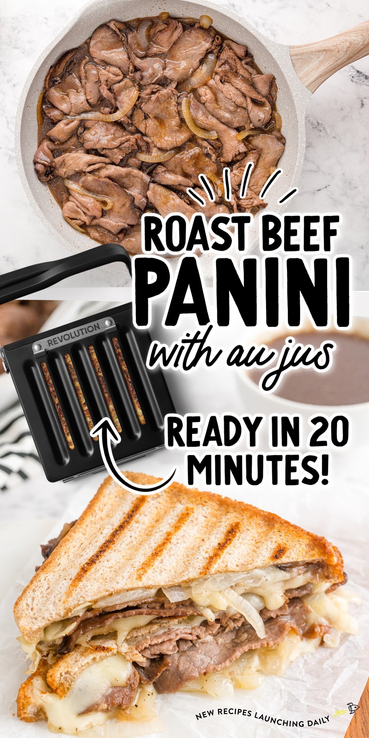 Roast Beef Panini with Au Jus - Spaceships and Laser Beams