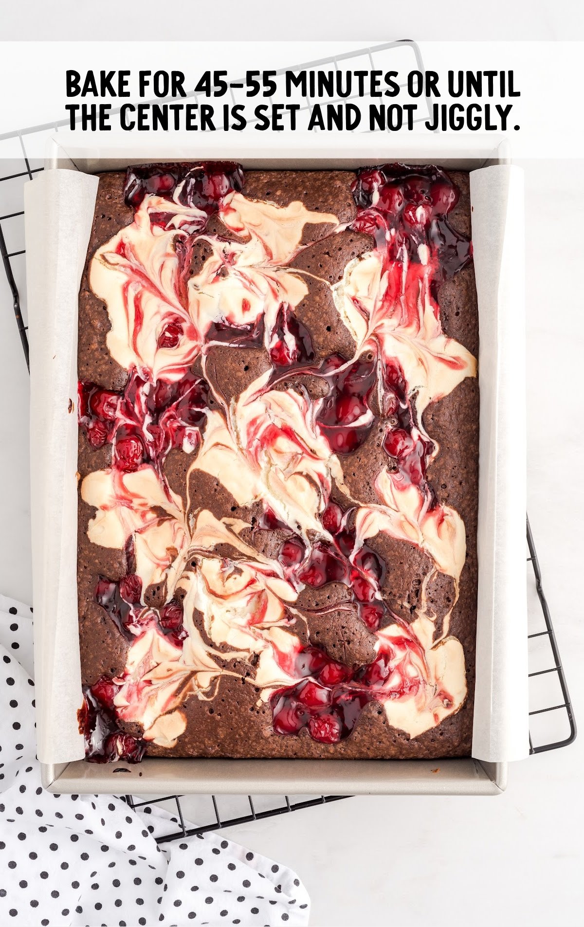 cheesecake brownie baked to 40-45 minutes 