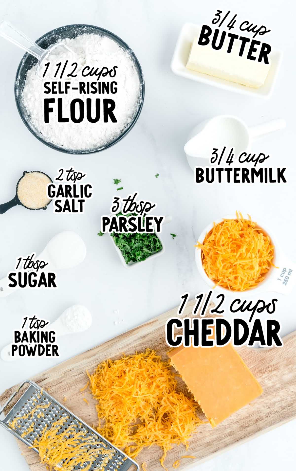 Copycat Red Lobster Biscuits raw ingredients that are labeled