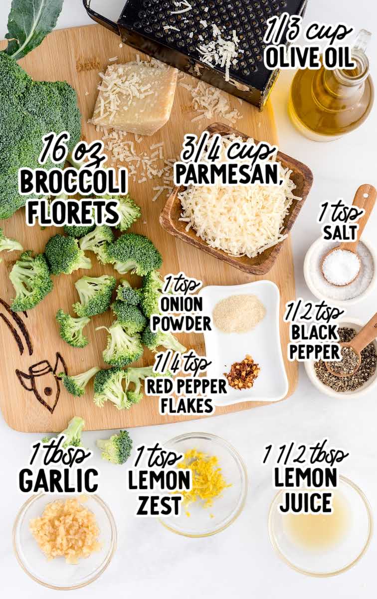 Roasted Broccoli raw ingredients that are labeled