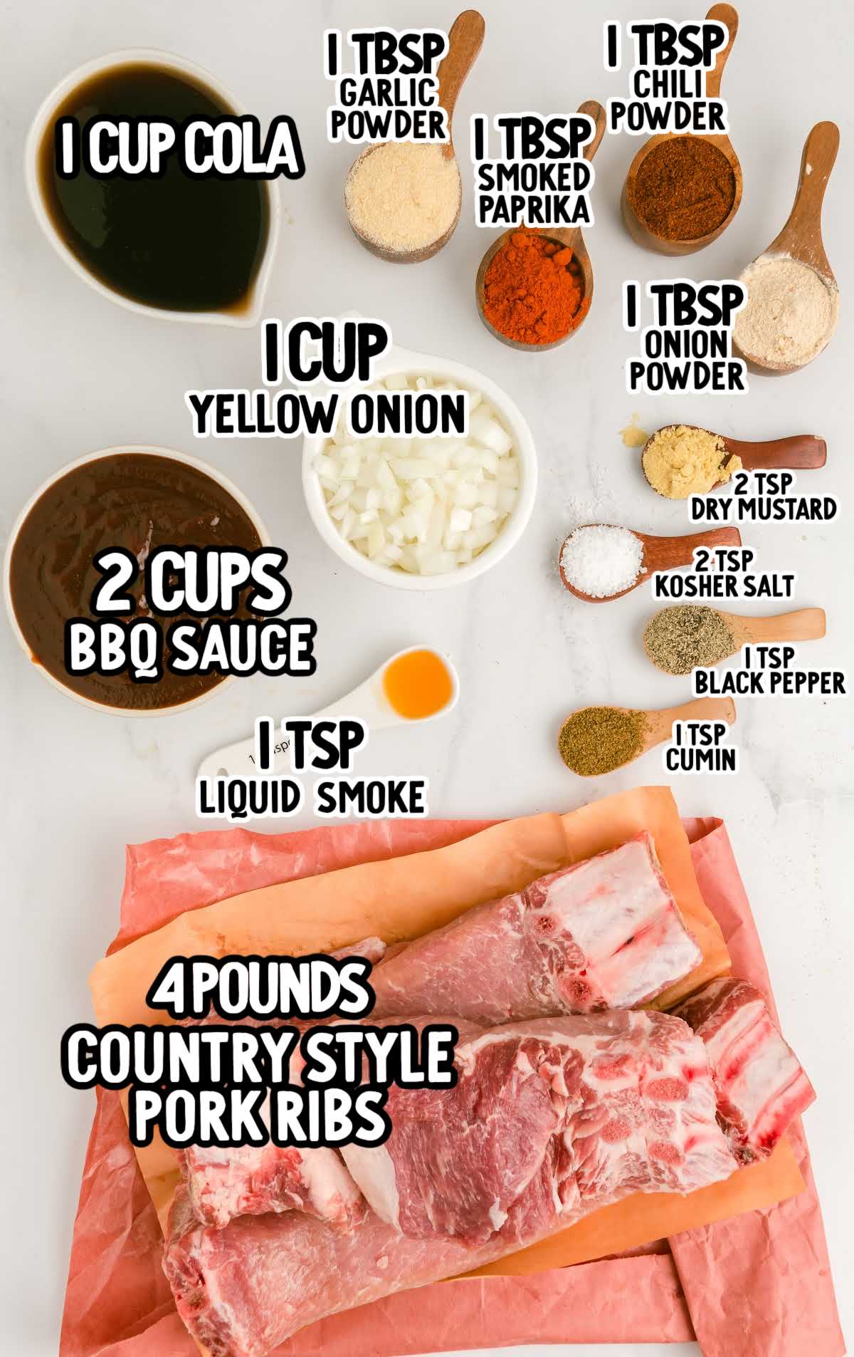 slow cooker country style pork ribs raw ingredients that are labeled