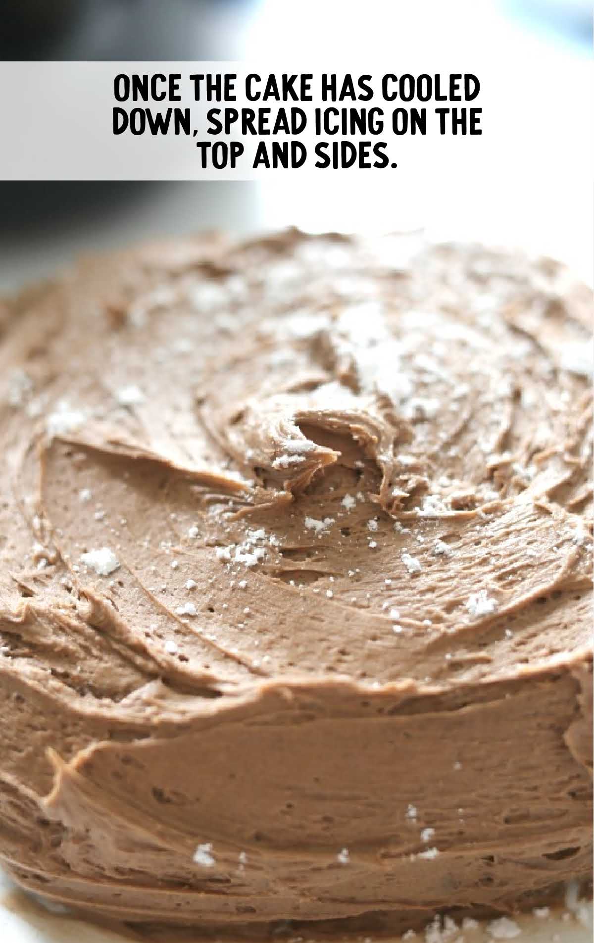 close up shot of Air Fryer Chocolate Cake