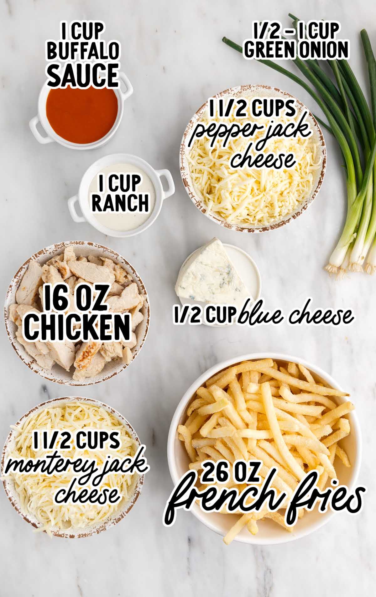 Buffalo Chicken Fries raw ingredients that are labeled