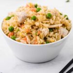 close up shot of a bowl of Chicken Fried Rice