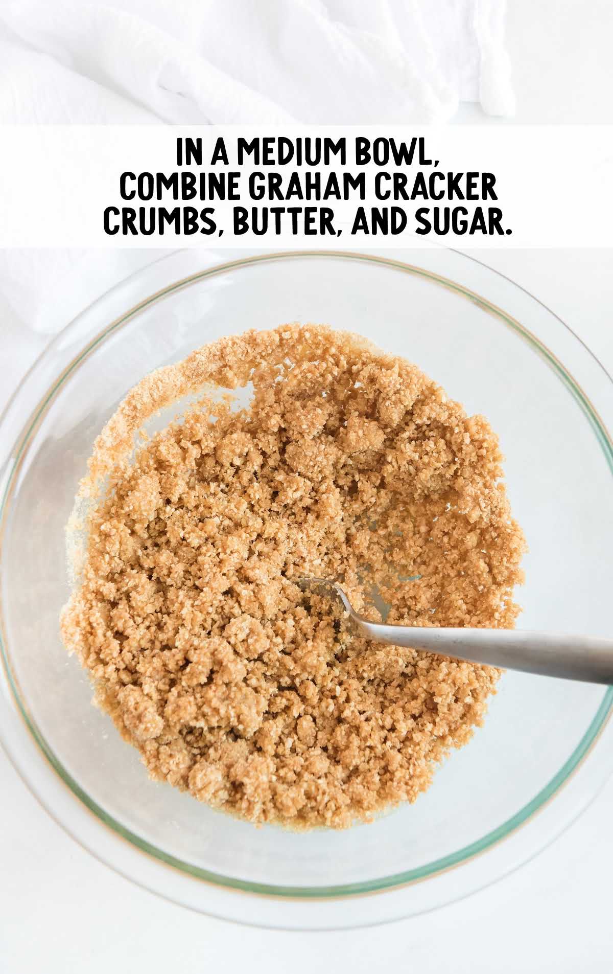 graham crackers crumbs, butter and sugar combined 