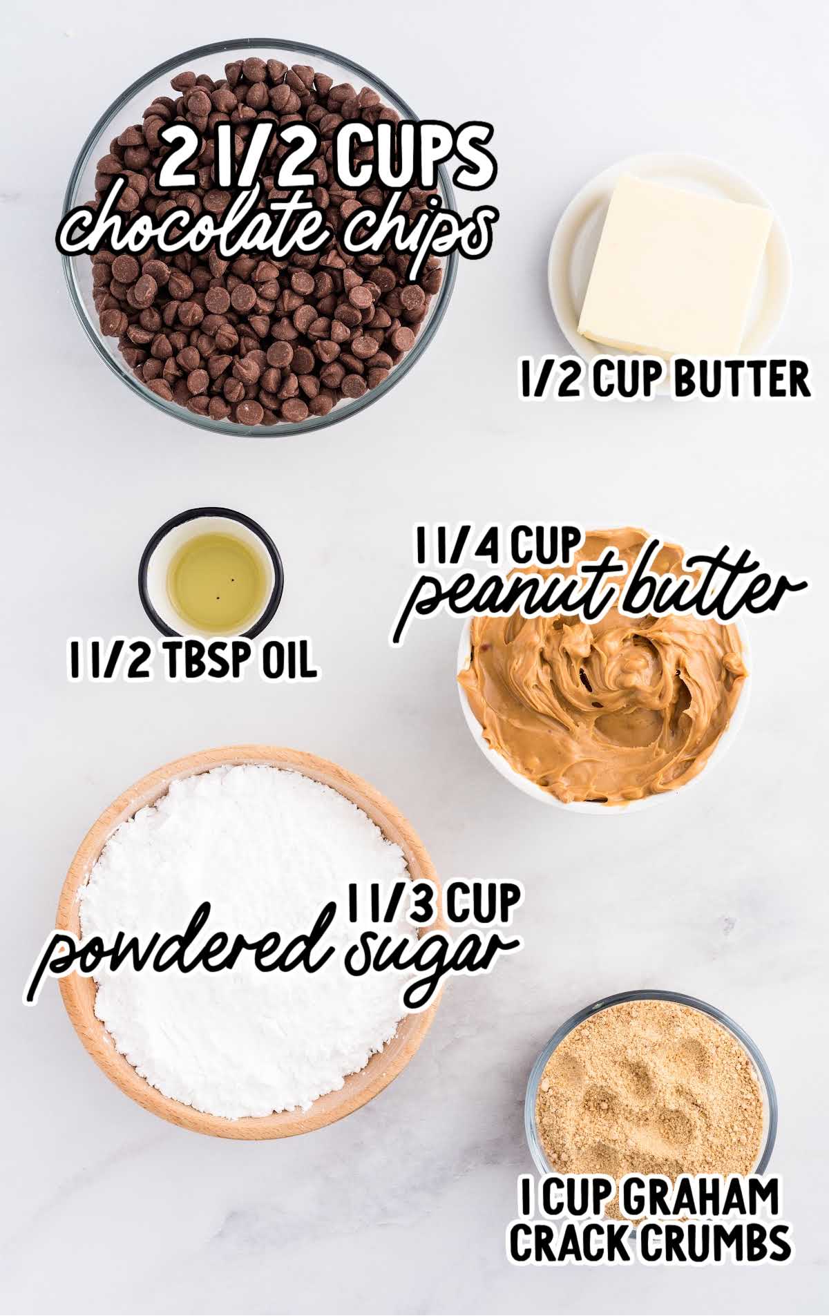 Reese's Peanut Butter Cup Pie raw ingredients that are labeled