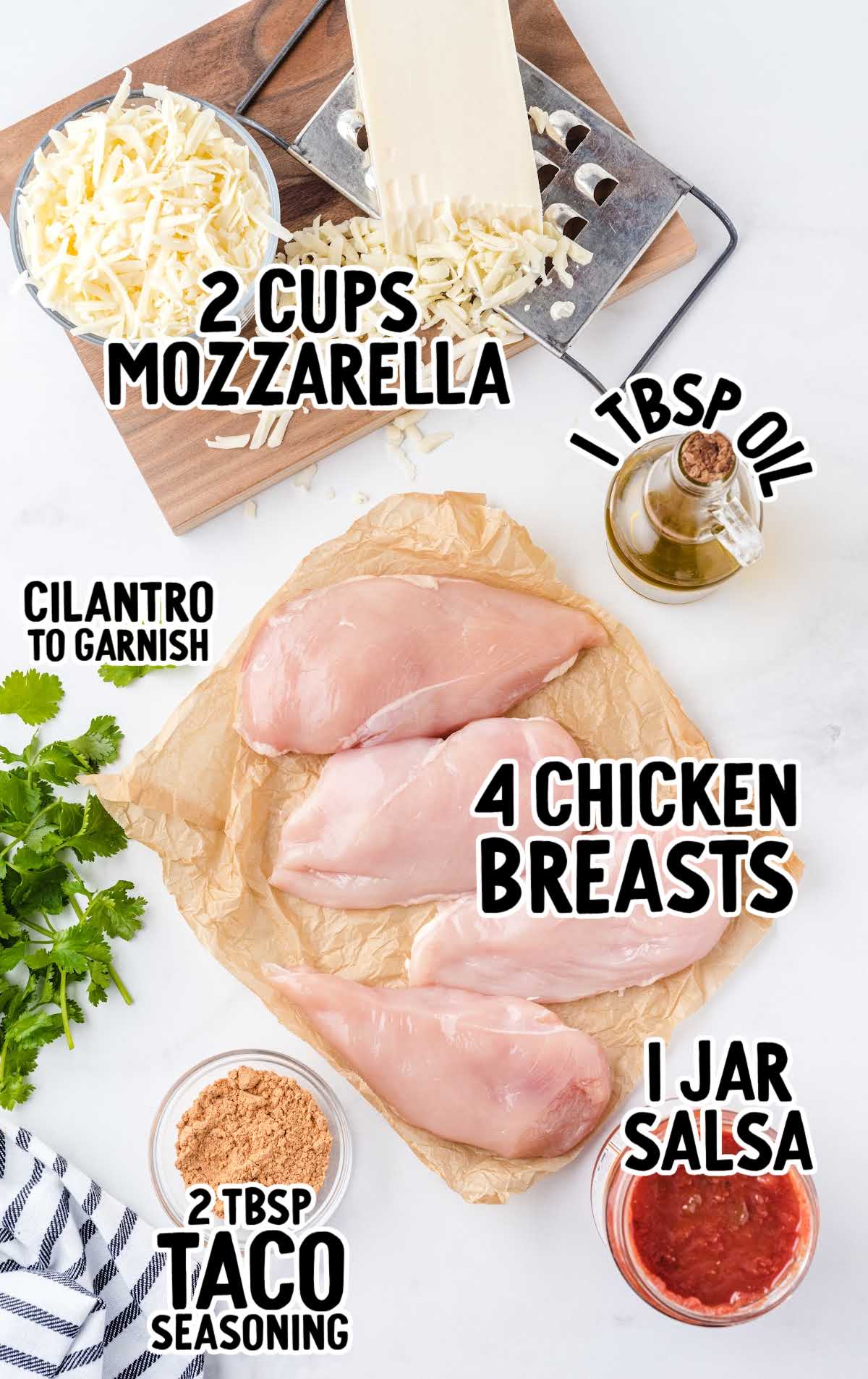 Salsa Chicken raw ingredients that are labeled