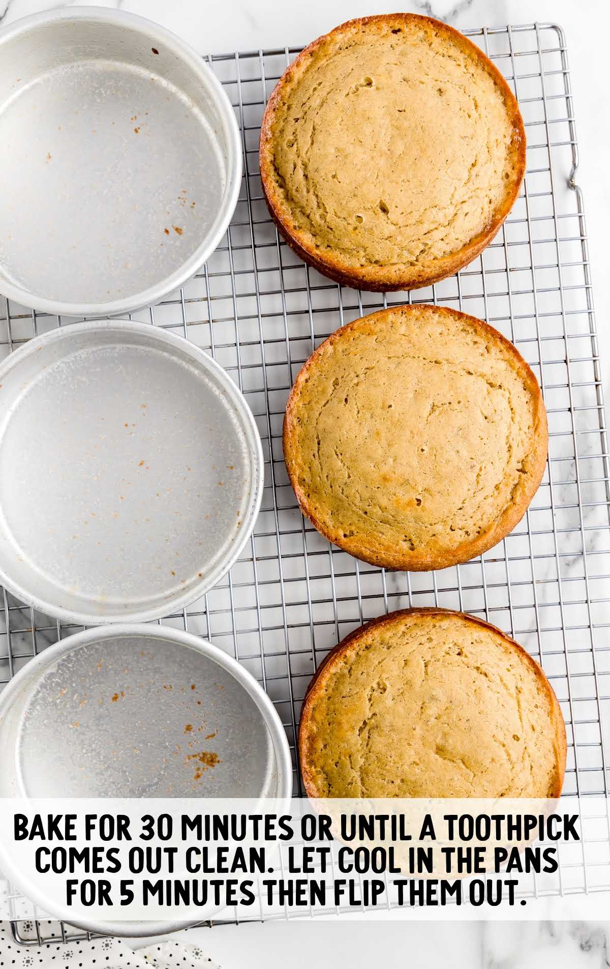 baked cakes placed on a cooling rack