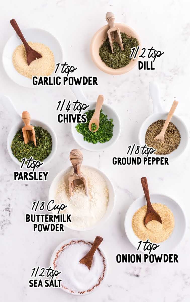 ranch seasoning raw ingredients that are labeled