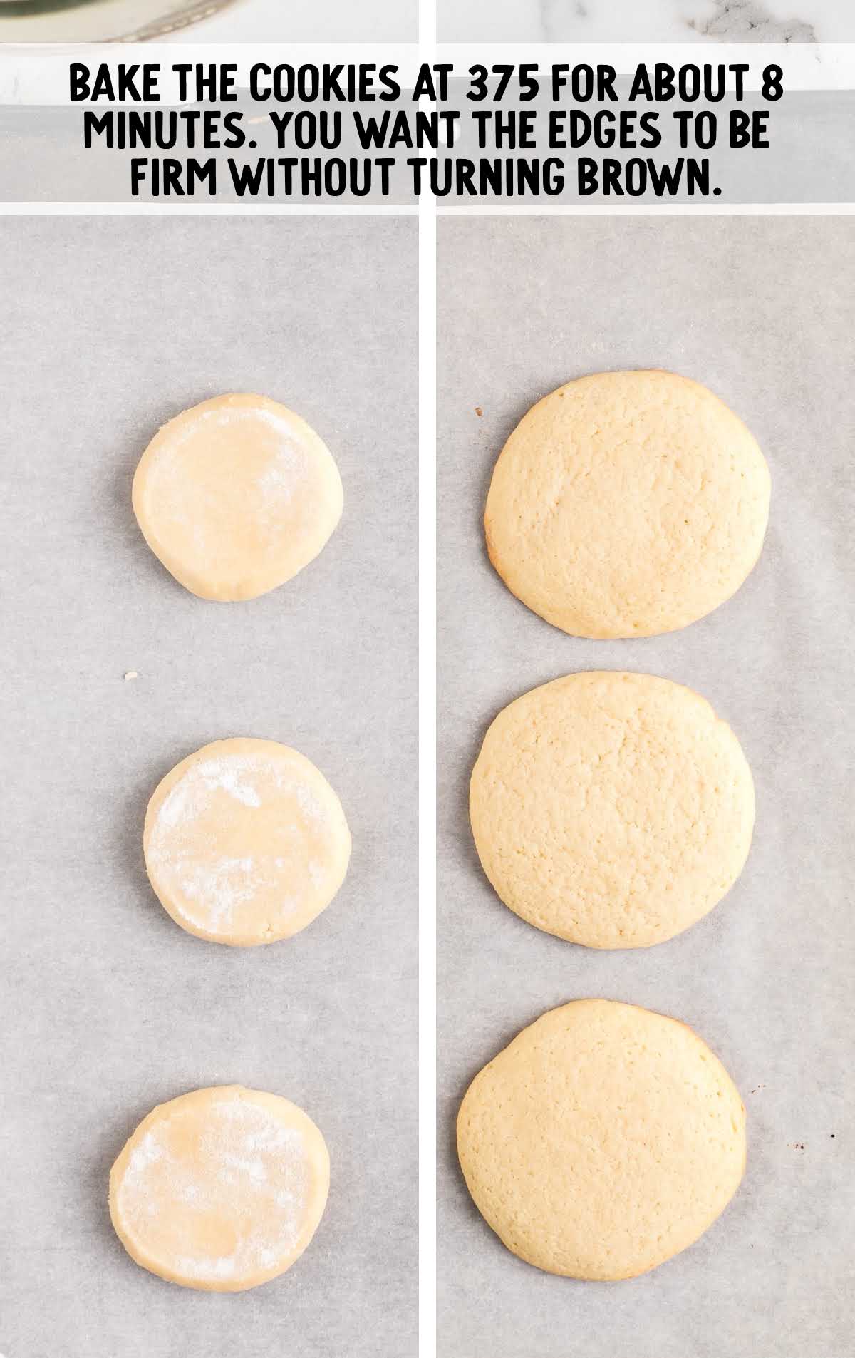 Lofthouse Cookies process shot before and after cookies are baked
