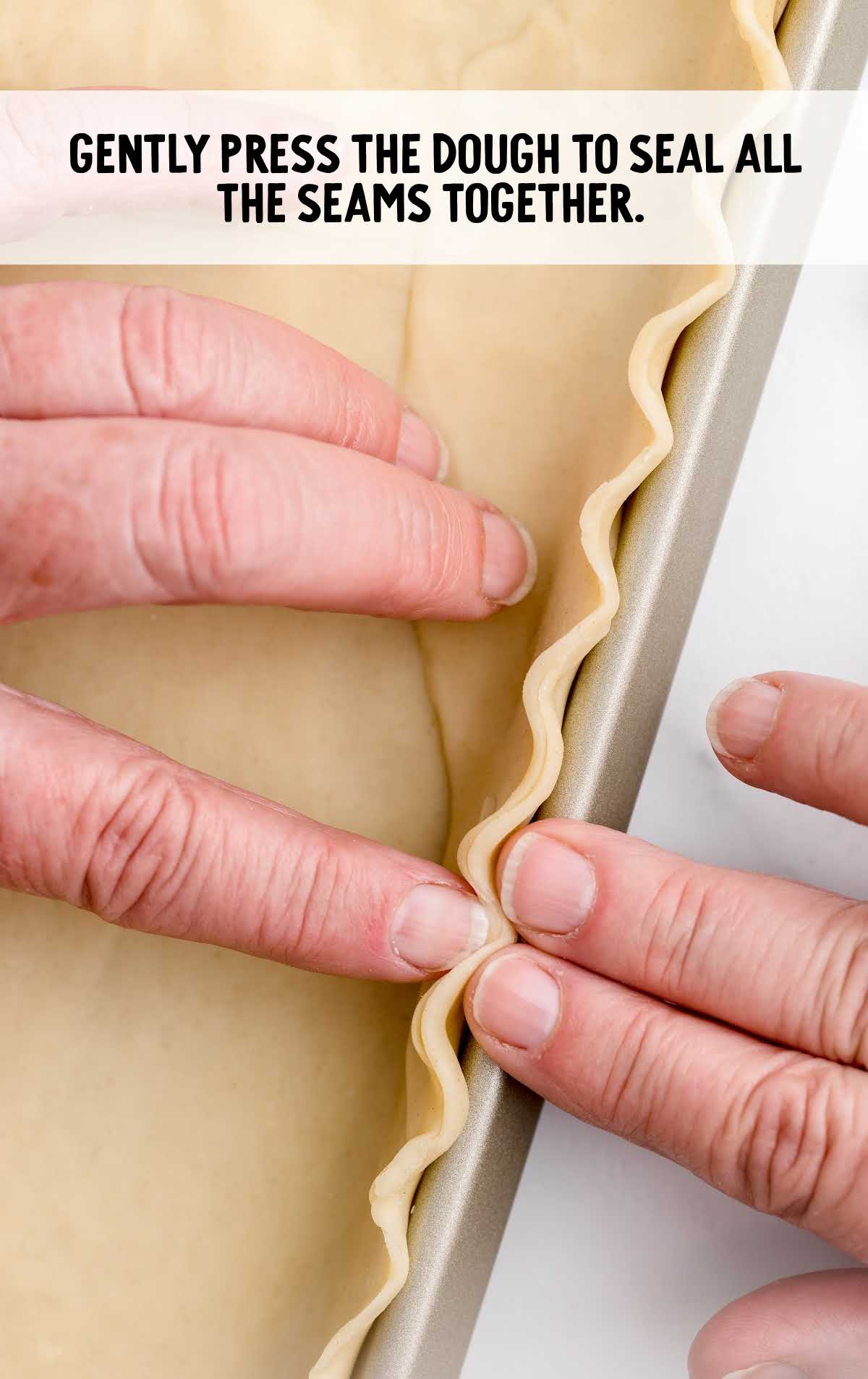 dough designed in the shape of a pie crust
