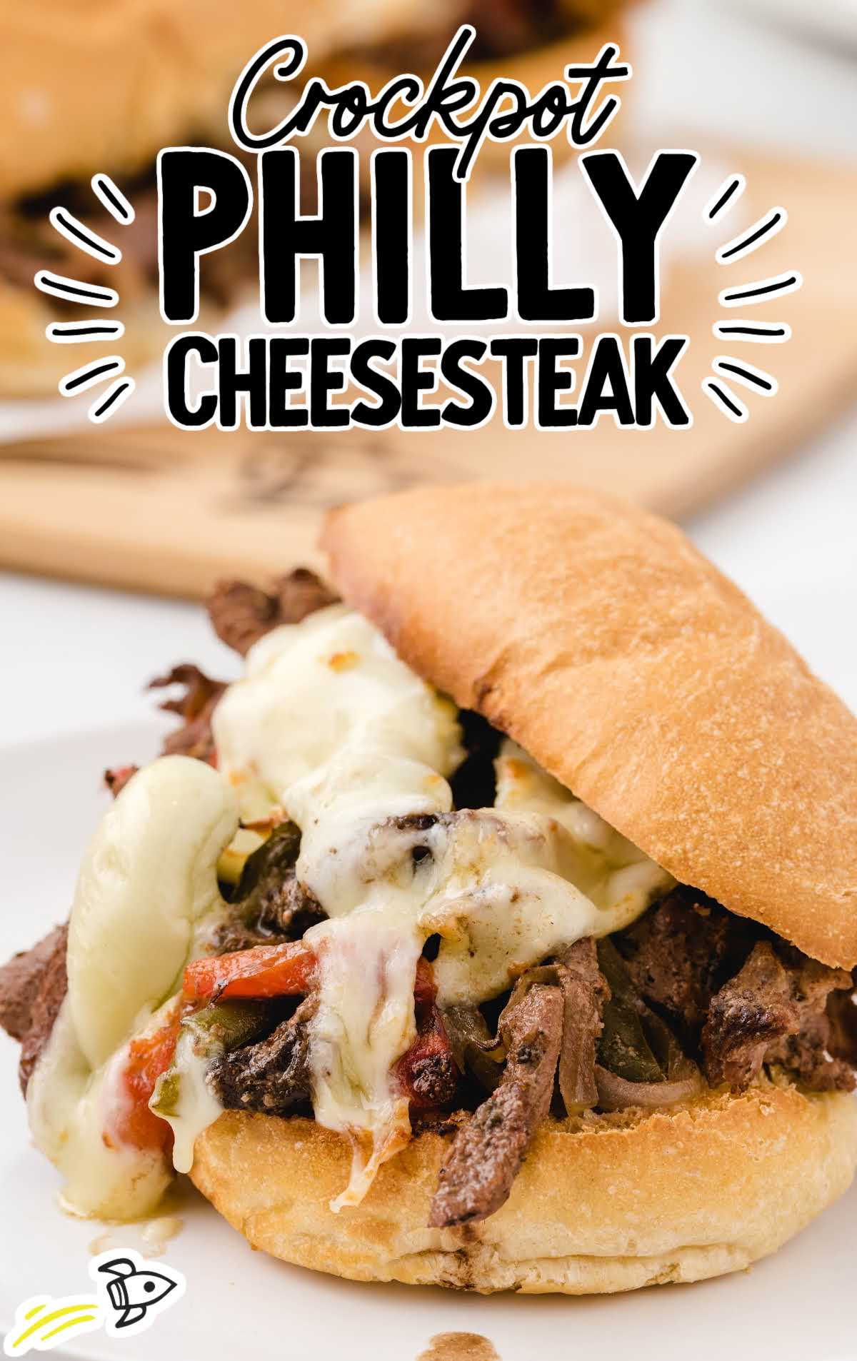 close up shot of a Philly Cheesesteak
