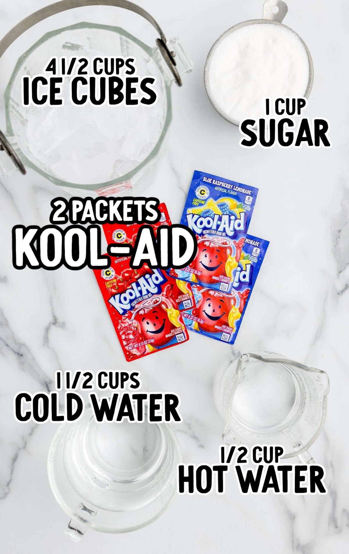 Kool-Aid Slurpee raw ingredients that are labeled