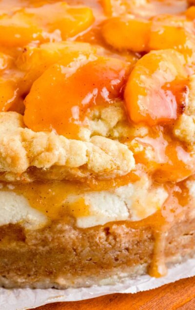 Peach Cobbler Cheesecake - Spaceships and Laser Beams
