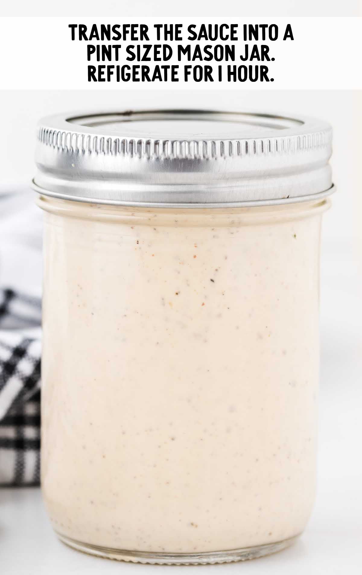 Alabama White Sauce in a mason jar