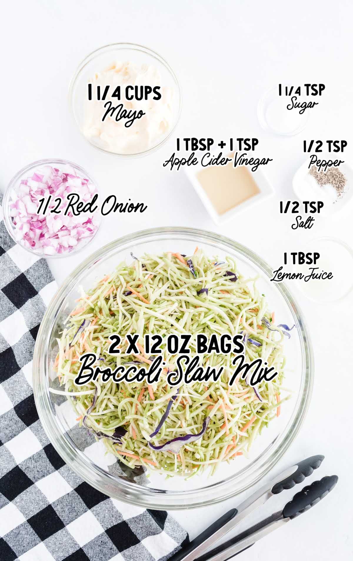 Broccoli Slaw raw ingredients that are labeled