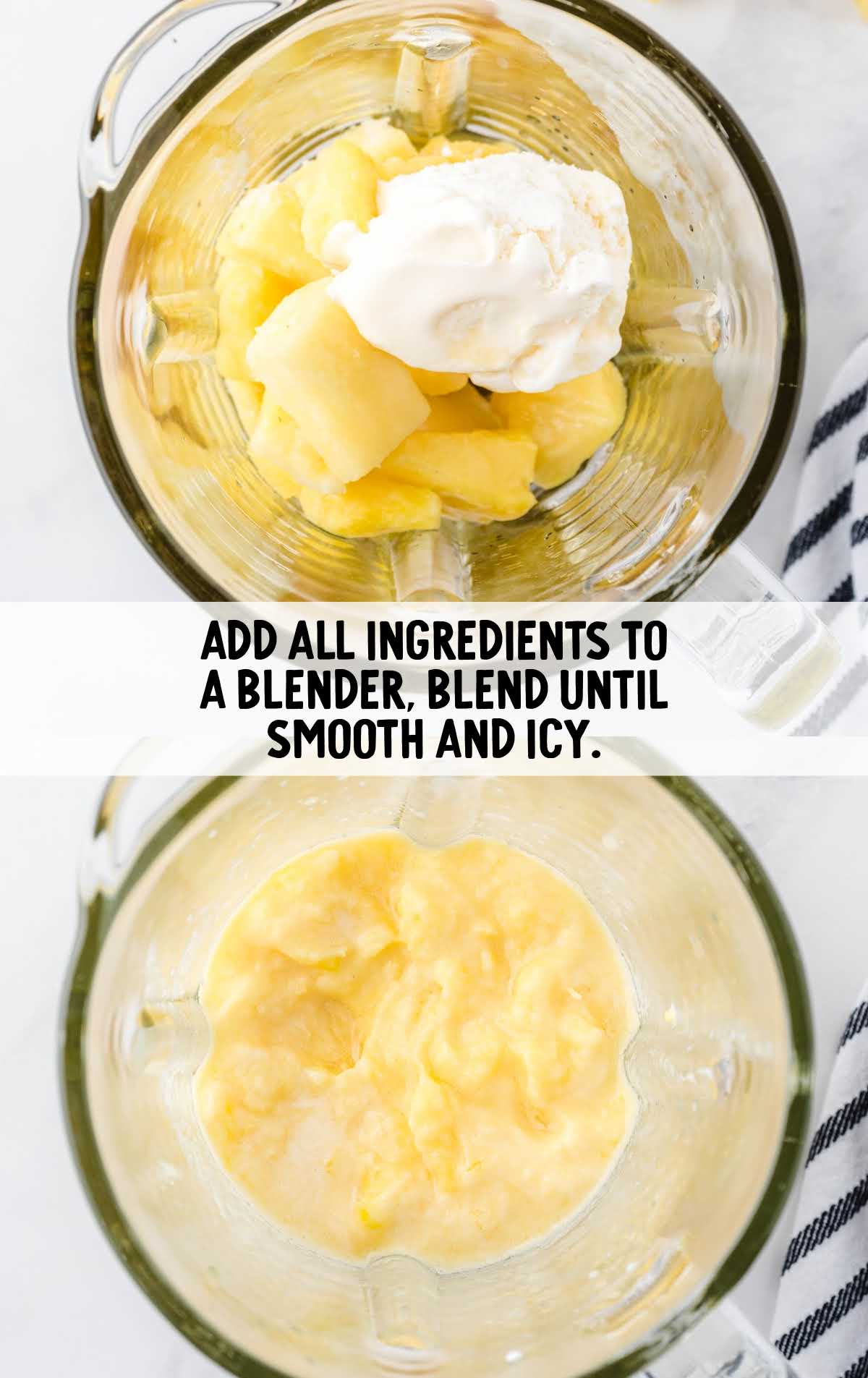 ingredients blended together in a blender
