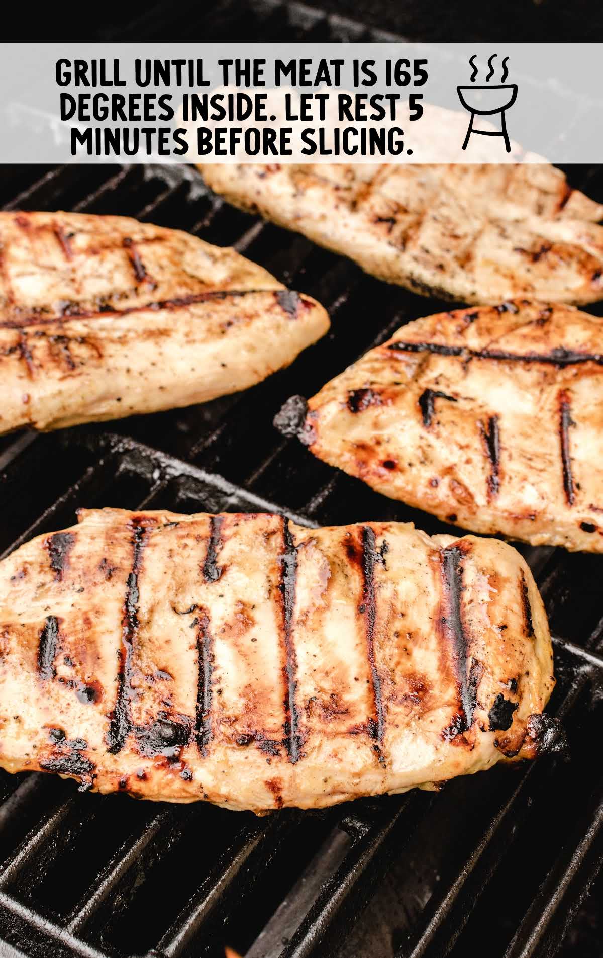 chicken breast placed on a grill