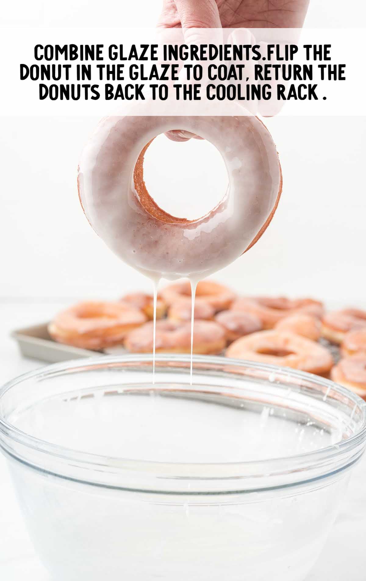 donut combined with the glaze ingredients