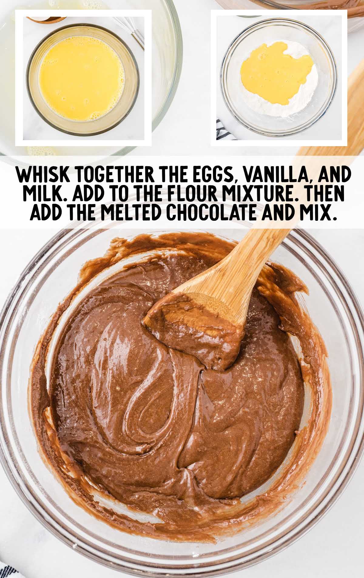 brownie batter ingredients combined in a bowl