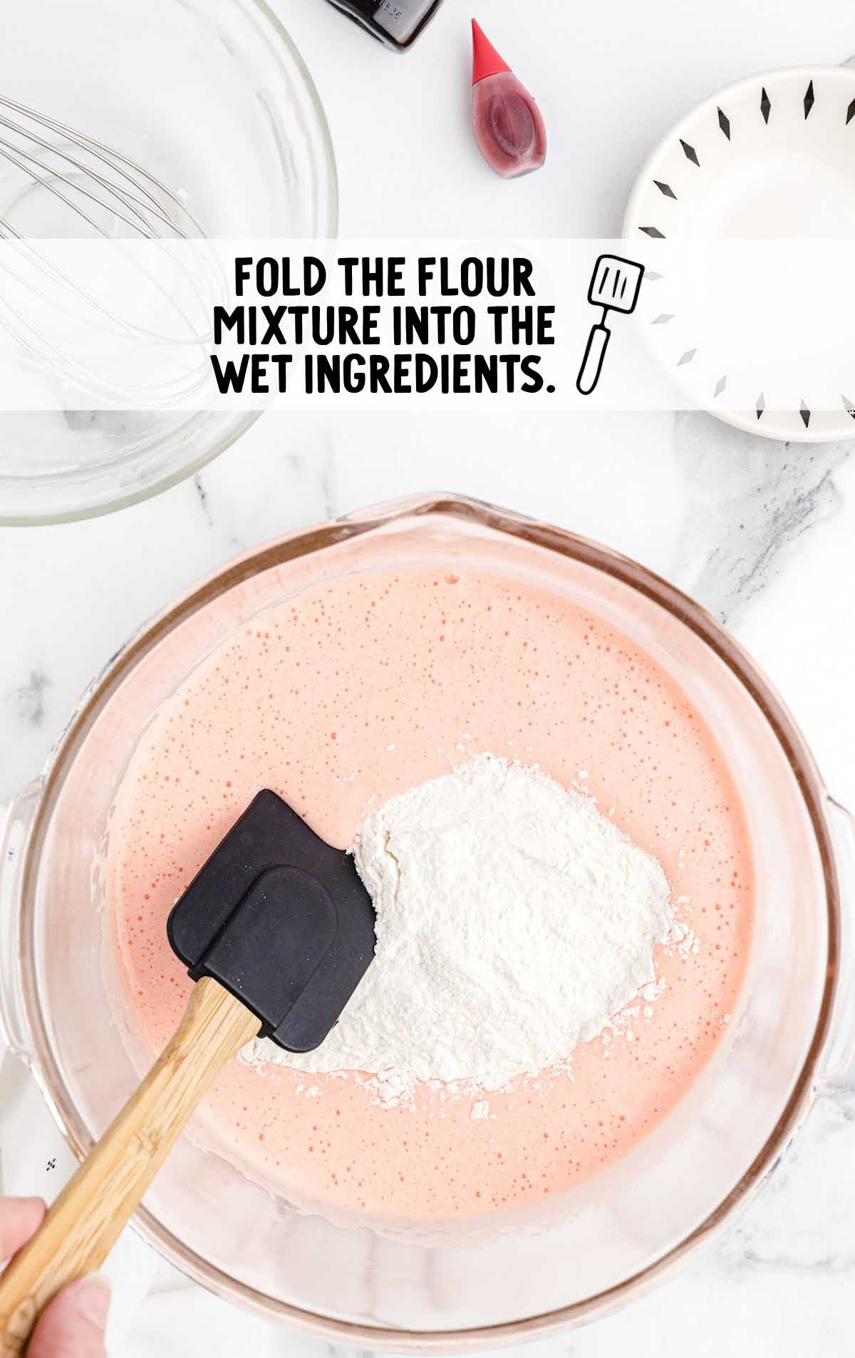 flour folded into the wet ingredients