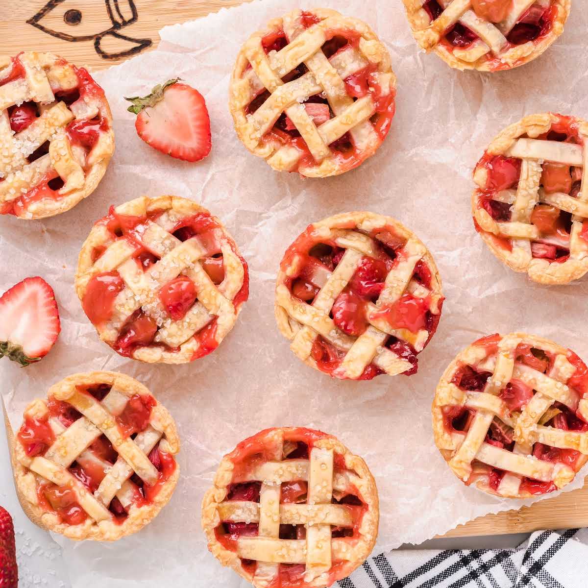 A close up of food, with Pie and Strawberry