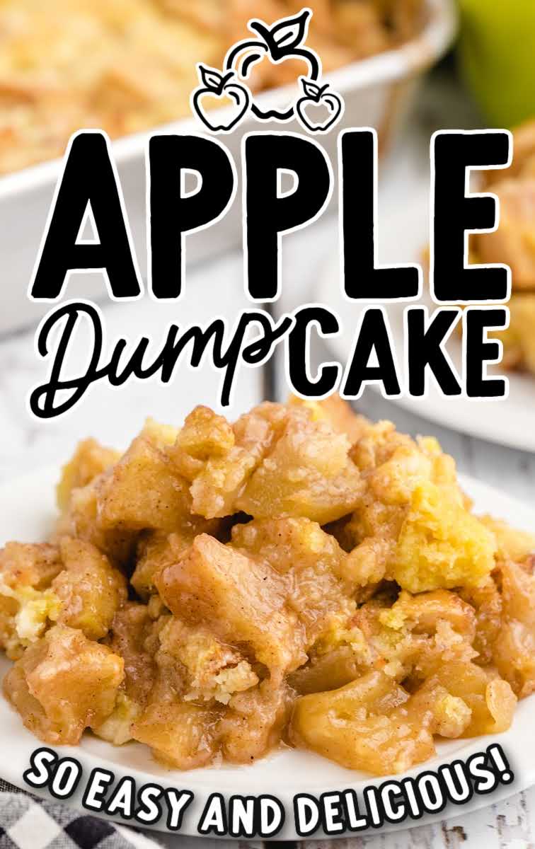 Apple Dump Cake on a plate