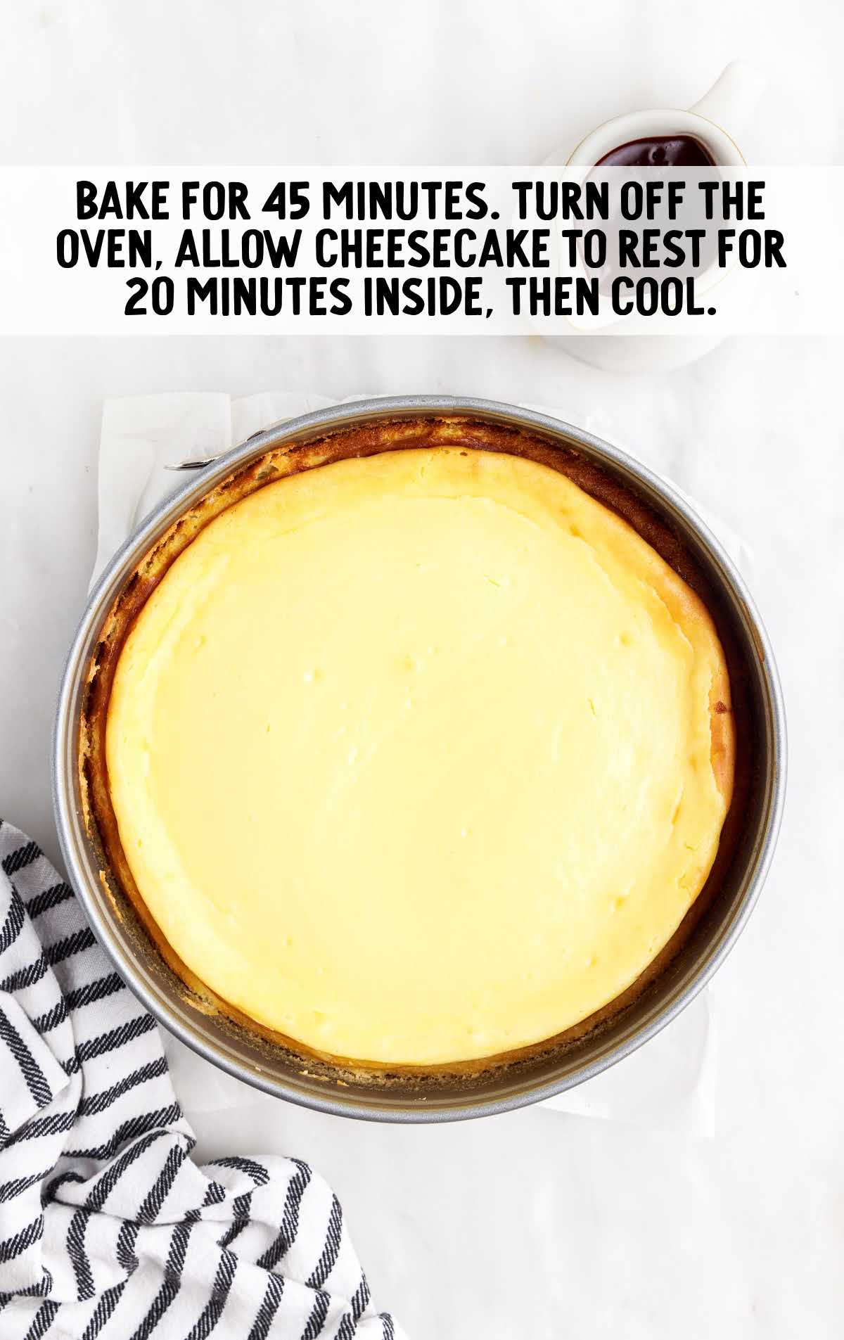 cheesecake baked in cake pan