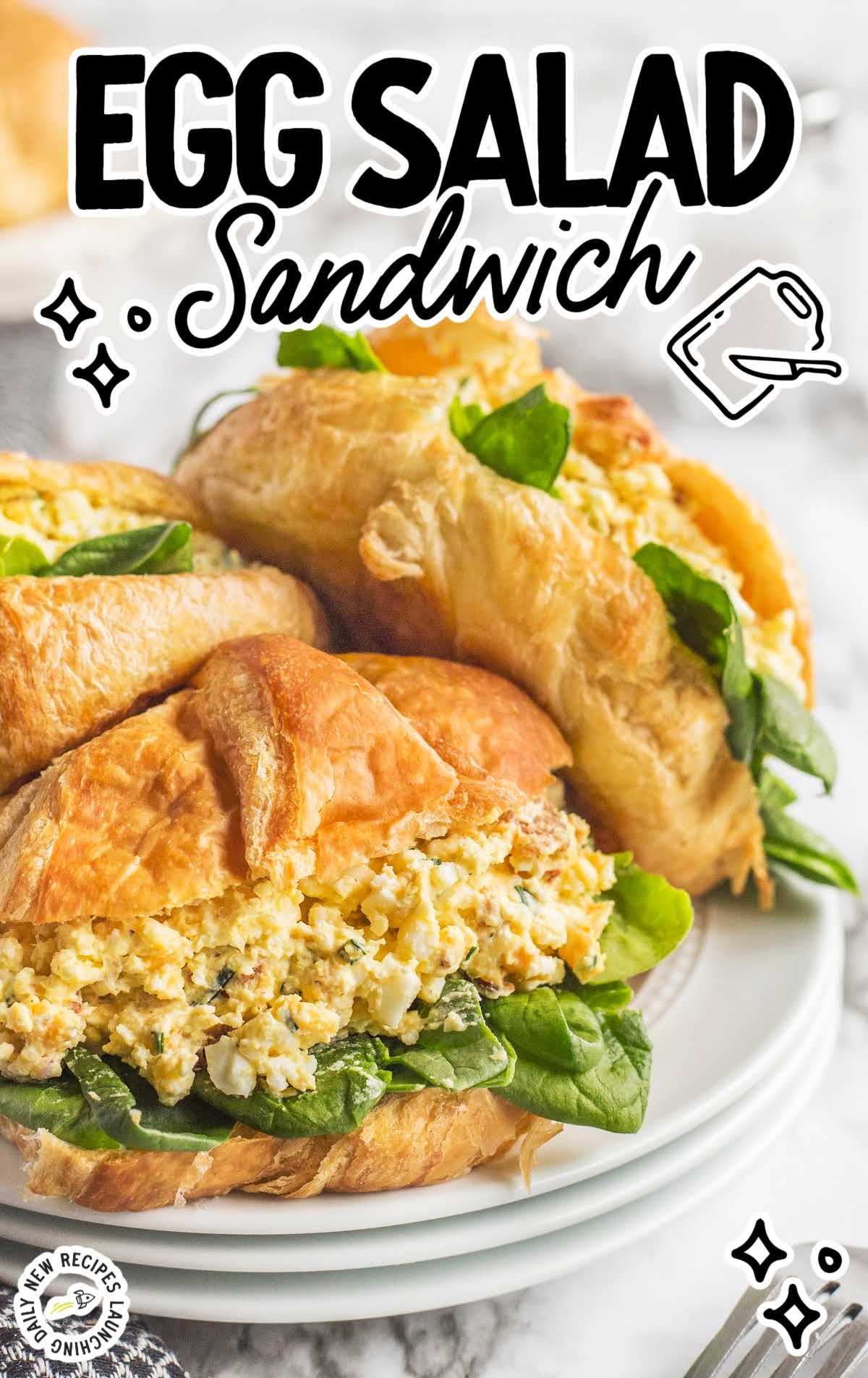 Egg Salad Sandwiches on a plate
