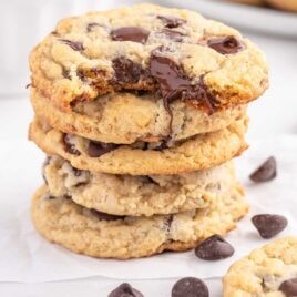 Eggless Cookies stacked on top of each other