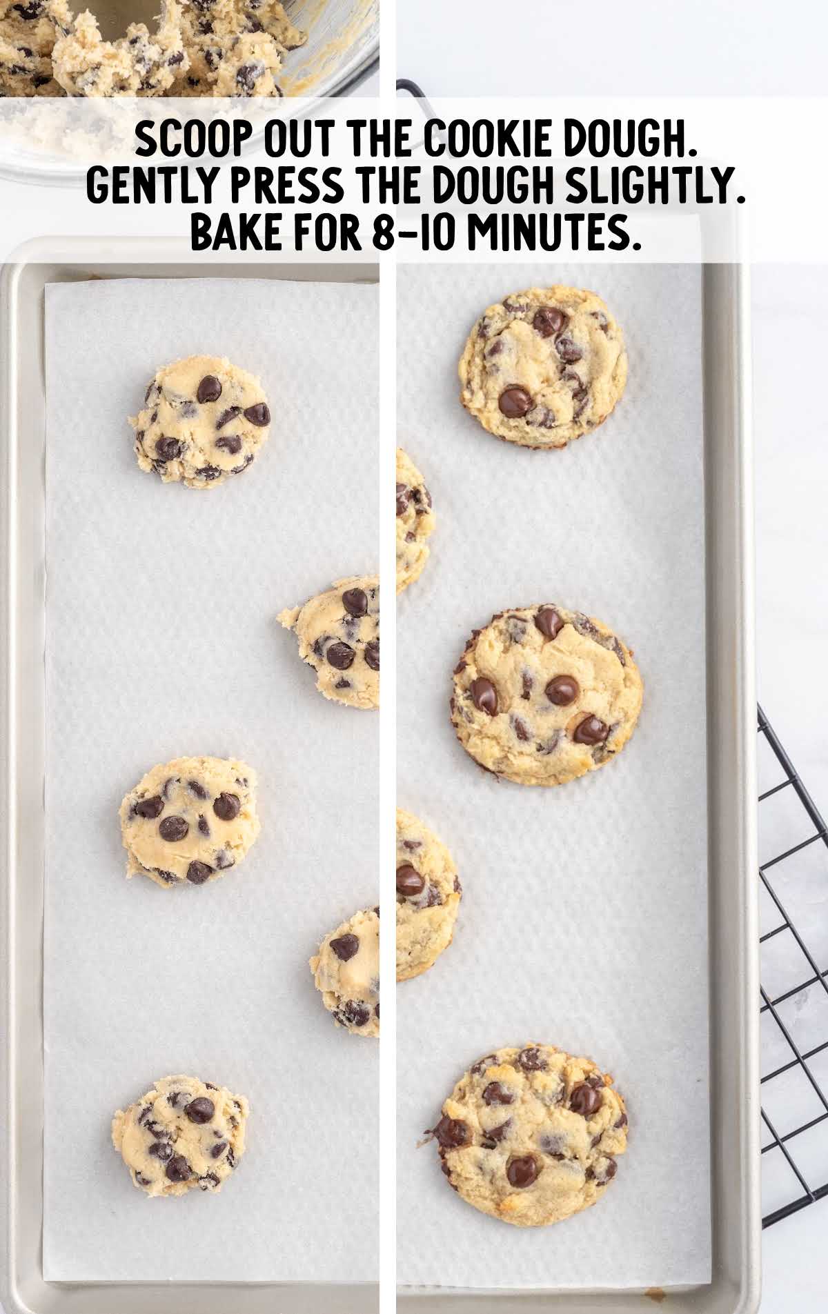 baked cookies on a baking tray