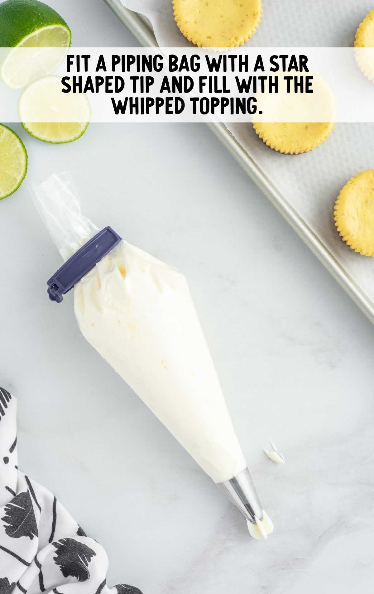 piping bag full of whipped topping